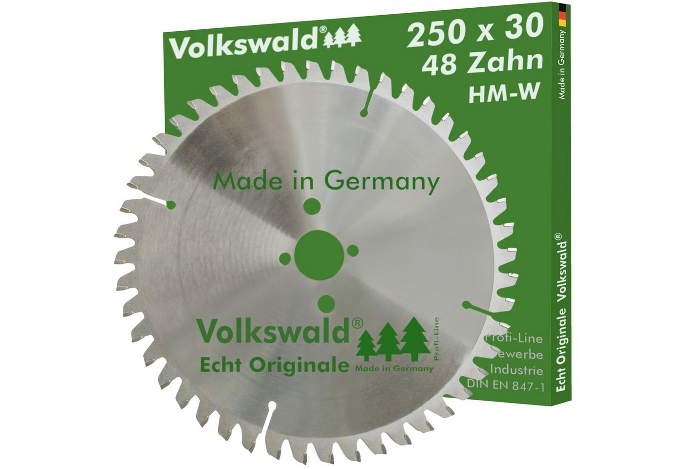 Volkswald Kreissägeblatt Volkswald ® HM-Sägeblatt WNE 250 x 30 mm Z= 48 Kreissägeblatt Hartholz, Echt Originale Volkswald® Made in Germany von Volkswald