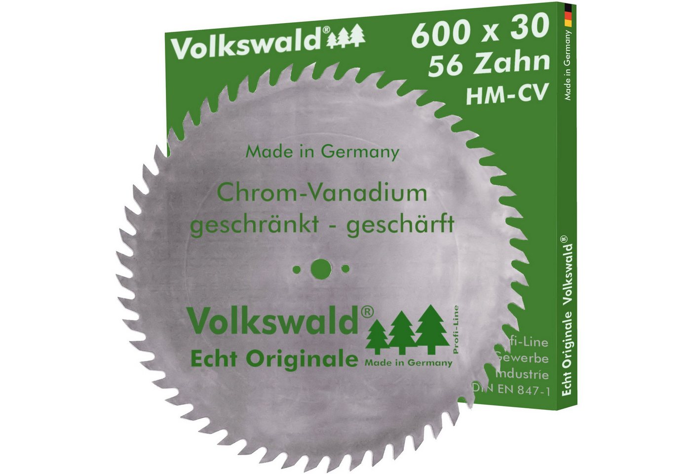 Volkswald Kreissägeblatt Volkswald ® Kreissägeblatt CV 600 x 30 mm Z= 56 Chrom-Vanadium-Stahl, Echt Originale Volkswald® Made in Germany von Volkswald