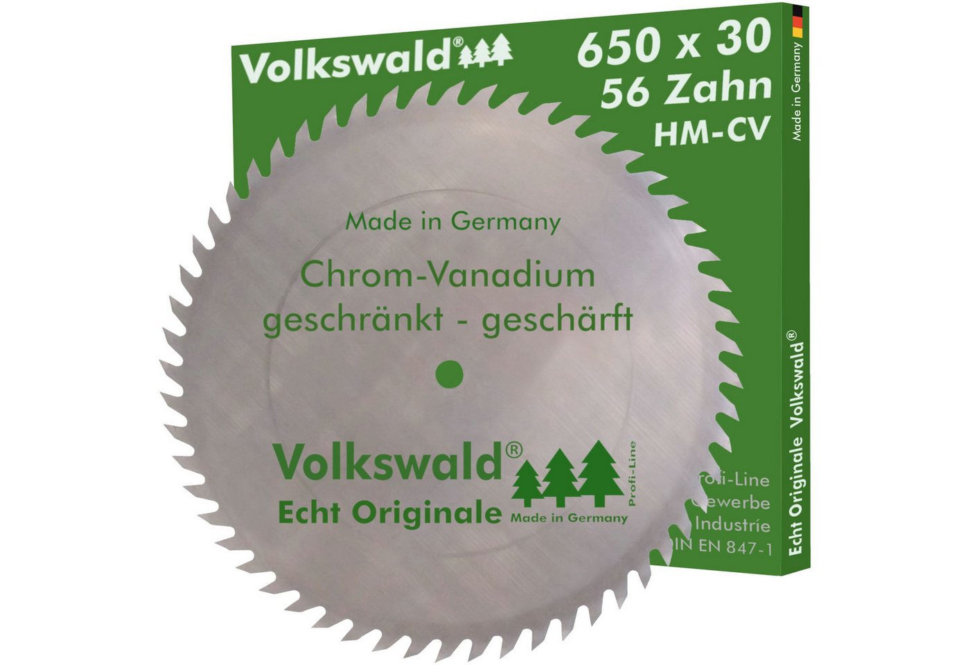 Volkswald Kreissägeblatt Volkswald ® Kreissägeblatt CV 650 x 30 mm Z= 56 Chrom-Vanadium-Stahl, Echt Originale Volkswald® Made in Germany von Volkswald