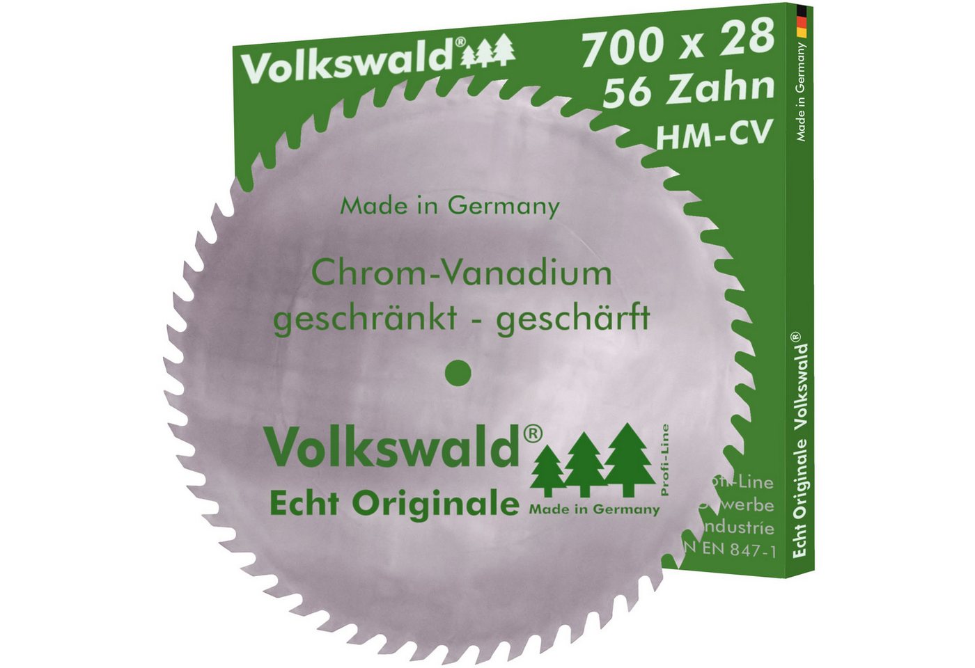 Volkswald Kreissägeblatt Volkswald ® Kreissägeblatt CV 700 x 28 mm Z= 56 Chrom-Vanadium-Stahl, Echt Originale Volkswald® Made in Germany von Volkswald