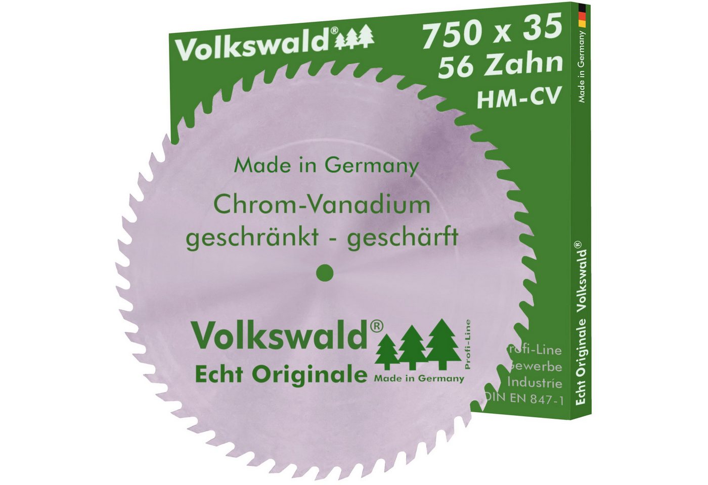 Volkswald Kreissägeblatt Volkswald ® Kreissägeblatt CV 750 x 35 mm Z= 56 Chrom-Vanadium Stahl, Echt Originale Volkswald® Made in Germany von Volkswald