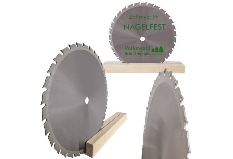 Volkswald Sägeblatt HM-Sägeblatt FF 400 x 30mm Z= 28 Nagelfest Schalholz-tafel von Volkswald