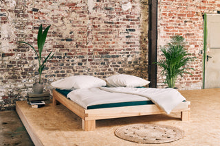 Vollholz Bett Esche - 140x200 / Ja / 24 cm von Vollholz Shop