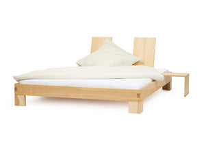 Vollholz Doppelbett Esche inklusive Zubeh?r - 140x200 / breit / 14.5 cm von Vollholz Shop