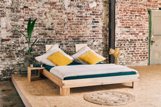 Vollholz Singlebett Esche inklusive Zubeh?r - 100x200 / breit / 14.5 cm von Vollholz Shop