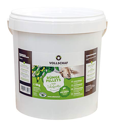 Vollschaf Düngepellets 5 kg Eimer (Schafwolldünger) von Vollschaf