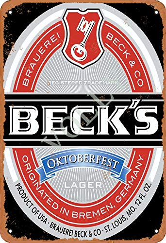 Volly Beck'S Beer Retro verhindern Blendung klassische schicke Spaß Kunst Mode Metall Wanddekoration Blechschild geeignet für Küche Wohnzimmer Bar Cafe Dekoration von Volly