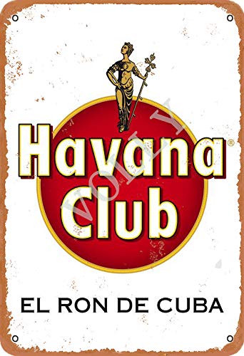 Volly Havana Club Rum El Ron De Cuba Retro verhindern Blendung klassische schicke Spaß Kunst Mode Metall Wanddekoration Blechschild geeignet für Küche Wohnzimmer Bar Cafe Dekoration von Volly