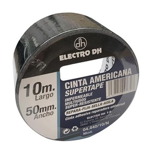 10 m schwarzes, hochfestes Klebeband, ideal für Bastelarbeiten und Reparaturen. Einfach zu bedienen und präzises Schneiden. von VoltShine