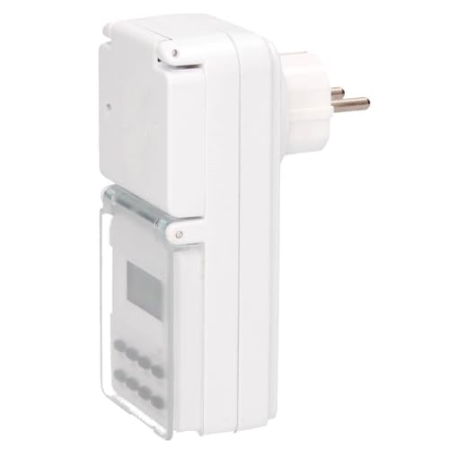 Digitale Zeitschaltuhr für den Außenbereich, IP44, automatische Programmierung, wasserdicht, ideal zur Steuerung von Lichtern und elektrischen Geräten. Digitale Zeitschaltuhr für den Außenbereich, IP44, automatische Programmierung, wasserdicht, ideal zur Steuerung von Lichtern und elektrischen Geräten. von VoltShine