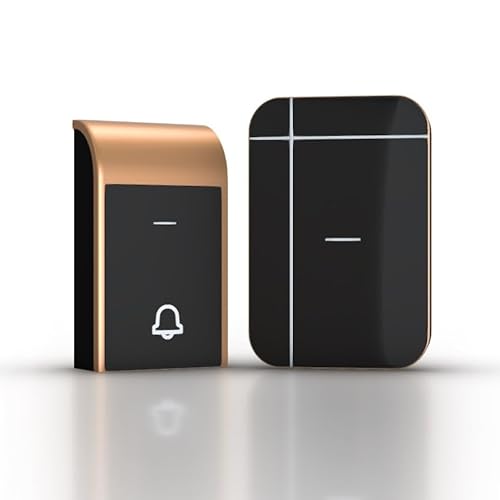 Kabellose Türklingel in Schwarz und Gold, perfekt für jedes Zuhause. Einfache Installation und modernes Design verleihen Ihrem Eingang eine elegante Note. Genießen Sie die Vielseitigkeit. Kabellose Türklingel in Schwarz und Gold, perfekt für jedes Zuhause. Einfache Installation und modernes Design verleihen Ihrem Eingang eine elegante Note. Genießen Sie die Vielseitigkeit. von VoltShine