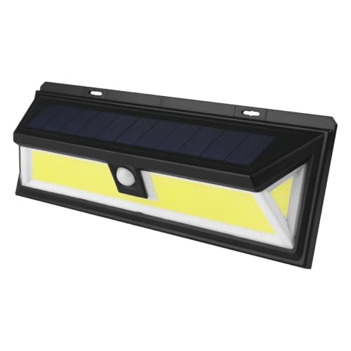 LED-Solarlicht mit COB-Sensor, 20 W, schwarz, ideal für Außenbeleuchtung und Sicherheit in Gärten und Terrassen. von VoltShine