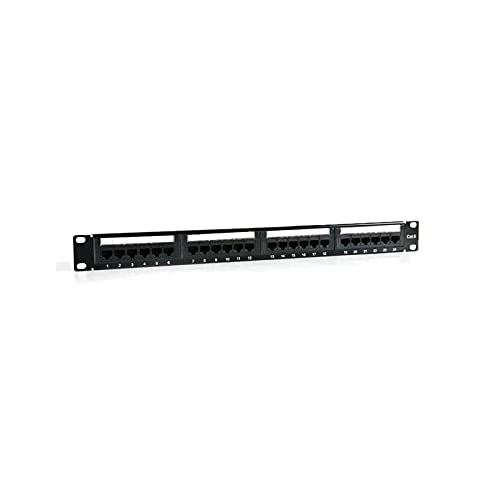 Patchpanel, 48,3 cm (19 Zoll), 24 Anschlüsse, CAT6 UTP, ideal für Hochgeschwindigkeitsnetzwerke, einfache Installation, robust und langlebig von VoltShine