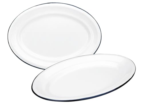 VoltShine B1149877 Ovales emailliertes 30 cm großes Tablett, Steigend zum Definieren der Datenquelle von VoltShine