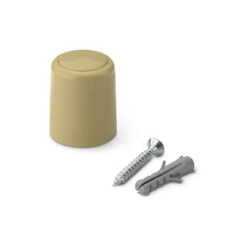 VoltShine Beigefarbener Türstopper mit Schraube, robust und einfach zu installieren; ideal, um Stöße an Wänden zu vermeiden und die Tür offen zu halten. von VoltShine