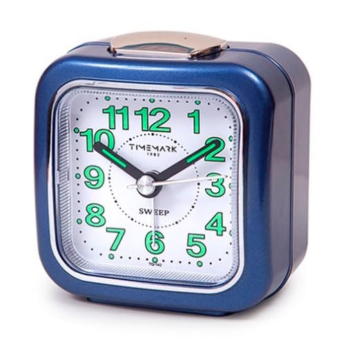 VoltShine Blauer analoger Wecker mit elegantem Design, einstellbarem Alarm und weichem Licht; ideal zum Markieren von Zeitplänen und zur Verbesserung der täglichen Routinen. von VoltShine