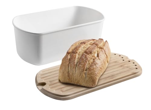 VoltShine Brotkasten mit Deckel und Schneidebrett, ideal zum Frischhalten von Brot und zur Verwendung als Schneidefläche. VoltShine Brotkasten mit Deckel und Schneidebrett, ideal zum Frischhalten von Brot und zur Verwendung als Schneidefläche. von VoltShine