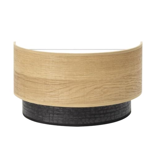 VoltShine Colet Wandleuchte, 1 x e27, Schwarz und helles Holz, Maße: 17 x 30 x 15 cm, ideal für die Beleuchtung mit modernem und gemütlichem Stil von VoltShine