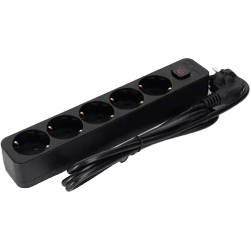 VoltShine 5-fach Steckdosenleiste 1,5m 3G 1,0mm² Schalter schwarz - Ideal zum Anschluss mehrerer elektrischer Geräte VoltShine 5-fach Steckdosenleiste 1,5m 3G 1,0mm² Schalter schwarz - Ideal zum Anschluss mehrerer elektrischer Geräte von VoltShine