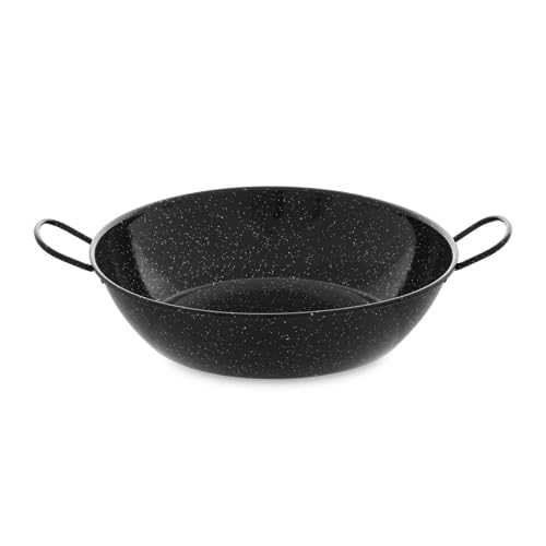 VoltShine Emaillierte Bratpfanne 18 cm mit Griffen, ideal zum langsamen Kochen und Frittieren von Häusern und kleinen Küchen. von VoltShine
