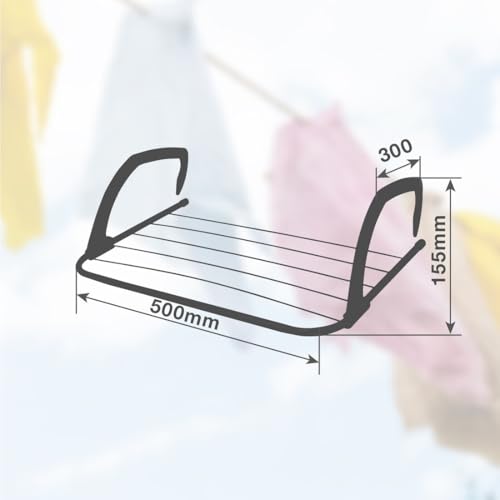 VoltShine Faltbarer Wäscheständer für Balkon/Heizkörper, 50 x 30 x 15,5 cm, ideal zur Maximierung des Platzes und zum Trocknen von Kleidung im Innenbereich. von VoltShine