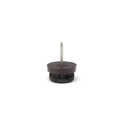 VoltShine Filzgleiter Ø 17 mm, braun, ideal zum Schutz von Böden und zur Erleichterung der Bewegung von Möbeln. von VoltShine