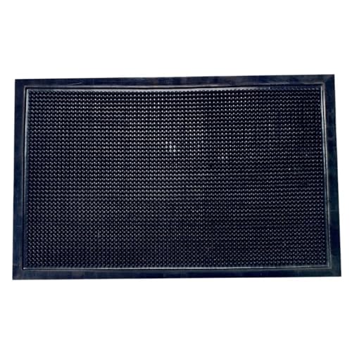 VoltShine Fußmatte aus Naturkautschuk mit Bürste, 78 x 54 cm, ideal zum Reinigen der Schuhe und um den Eingang schmutzfrei zu halten. von VoltShine