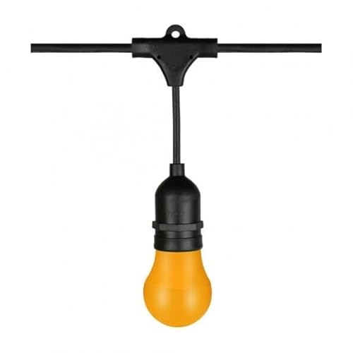 VoltShine Girlande, schwarz, 10 m, mit 10 E27-Sockeln, ideal für Innen- und Außendekorationen, robustes Kabel VoltShine Girlande, schwarz, 10 m, mit 10 E27-Sockeln, ideal für Innen- und Außendekorationen, robustes Kabel von VoltShine