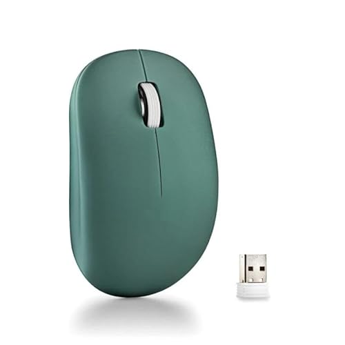 VoltShine Grüne kabellose Maus mit ergonomischem Design, USB-Anschluss, hoher Präzision und Akku, ideal für Arbeit und Spiele. von VoltShine