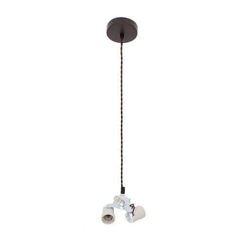 VoltShine Hängelampe, 3 E27-Sockel, Braun, Maße 10 x 10 cm von VoltShine
