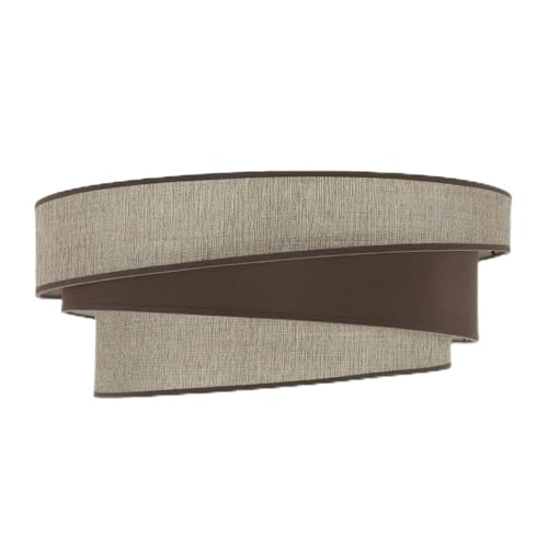 VoltShine Hängeleuchte - Lampenschirm in Braun, Maße 50 x 40 x 22 cm, inklusive Diffusor für eine weiche und gleichmäßige Ausleuchtung von VoltShine