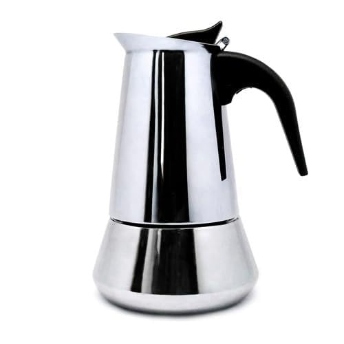 VoltShine Induktions-Kaffeemaschine mit 4 Tassen, kompaktes Design, einfache Reinigung, ideal für die Zubereitung von Kaffee zu Hause und um das Aroma und den Geschmack zu genießen. von VoltShine