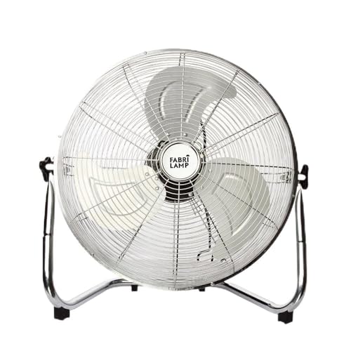 VoltShine Industrieller Ventilator, 100 W, Chrom, 3 Geschwindigkeiten, Maße 54 x 56 x 22 cm, ideal zum Kühlen großer Räume und zur Verbesserung der Luftzirkulation. VoltShine Industrieller Ventilator, 100 W, Chrom, 3 Geschwindigkeiten, Maße 54 x 56 x 22 cm, ideal zum Kühlen großer Räume und zur Verbesserung der Luftzirkulation. von VoltShine