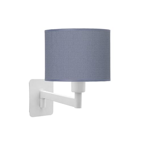 VoltShine Klappbare Wandleuchte mit weißem und blauem Sockel, Maße: 26 x 17 x 28 cm, Fassungstyp 1 x E14 von VoltShine