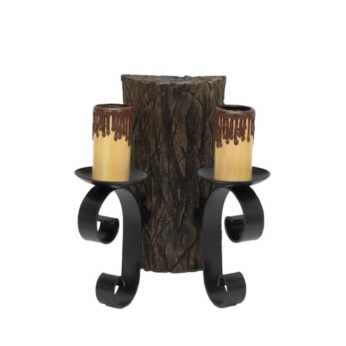 VoltShine Lampe - Sockel E27, Stamm in Schwarz/Braun, Maße: 25 x 22 x 14 cm, ideal für den Innenbereich, passt zu verschiedenen Dekorationsstilen von VoltShine