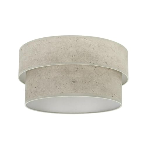 VoltShine Lampenschirm aus grauem Zement, 40 x 35 x 21 cm, modernes Design, ideal für die Beleuchtung und Dekoration Ihres Wohnzimmers von VoltShine