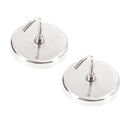 VoltShine Magnetische Haken Ø 5 cm (2 Stück) zum Aufhängen von Gegenständen, zur Organisation von Räumen und zur Sicherung von Metallelementen im Haus oder Büro. von VoltShine