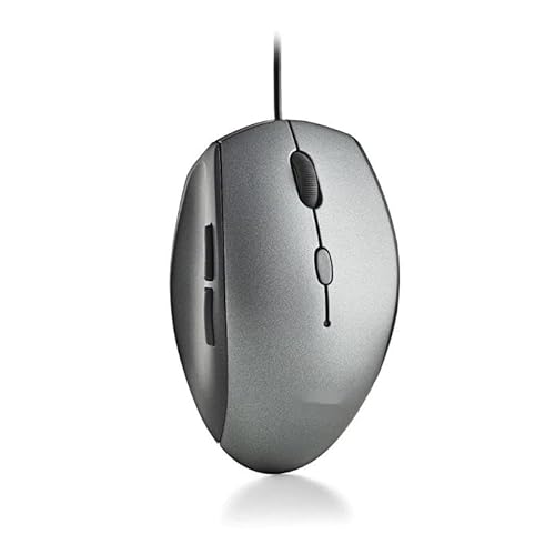 VoltShine Maus mit Kabel, leise Ergonomie, USB-Typ-C-Anschluss, graues Design, ideal für Lange und Bequeme Nutzung von VoltShine