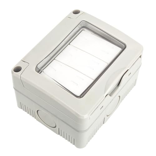 VoltShine Oberflächenschalter, wasserdicht und ideal für den Außenbereich, mit 1-Weg und 3 Schlüsseln in elegantem Grauton, verbindet Haltbarkeit und Funktionalität, perfekt zur Steuerung der von VoltShine