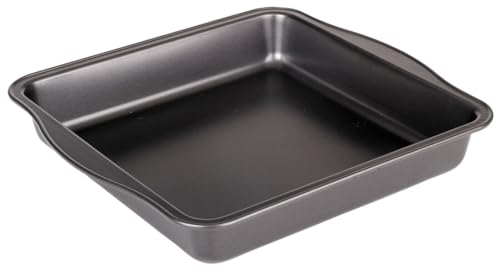 VoltShine Quadratische Kuchenform aus Stahl, 24 x 24 x 4,5 cm, ideal zum Backen von Kuchen und Lebensmitteln, robust und leicht zu reinigen. von VoltShine