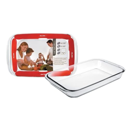 VoltShine Rechteckige Glasschale, 300 x 180 x 50 mm, ideal zum Präsentieren von Lebensmitteln oder Blumen, robust und leicht zu reinigen. von VoltShine