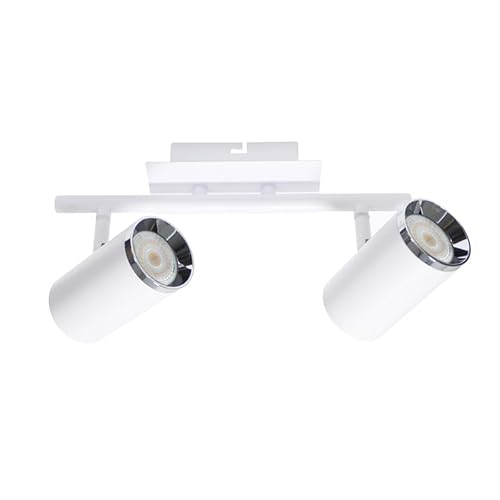 VoltShine Renovieren Sie Räume mit der zweiflammigen GU10 City Deckenleuchte. Das moderne und elegante Design verleiht einen einzigartigen und praktischen Touch, ideal für die Beleuchtung jedes von VoltShine