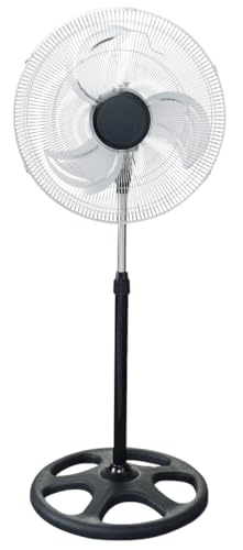 VoltShine Standventilator aus Metall, 70 W, 3 Geschwindigkeiten, ideal zum Auffrischen von Räumen und zur Verbesserung der Luftzirkulation. VoltShine Standventilator aus Metall, 70 W, 3 Geschwindigkeiten, ideal zum Auffrischen von Räumen und zur Verbesserung der Luftzirkulation. von VoltShine