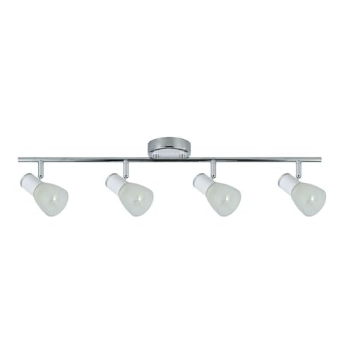 VoltShine Steckdosenleiste mit 4 Anschlüssen, Typ E14, Maße 16 x 69,5 x 10 cm, in Weiß und Chrom, ideal für moderne Beleuchtung VoltShine Steckdosenleiste mit 4 Anschlüssen, Typ E14, Maße 16 x 69,5 x 10 cm, in Weiß und Chrom, ideal für moderne Beleuchtung von VoltShine
