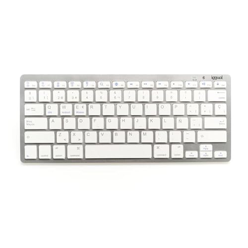 VoltShine TKL Bluetooth-Tastatur, kompakt, schlankes Design, kabellose Verbindung, einfach zu bedienen, leicht und elegant, silberfarben von VoltShine