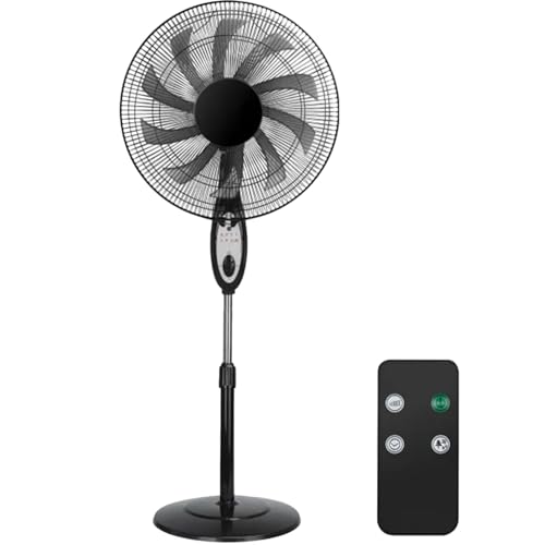 VoltShine Ventilator – Standventilator mit 10 Flügeln, Fernbedienung, mehreren Geschwindigkeiten und effizientem Design zur Raumerfrischung. * von VoltShine