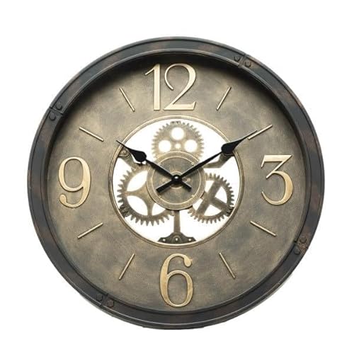 VoltShine Wanduhr, 50 x 50 x 5 cm, Leder, kontinuierliches Uhrwerk, ideal für Dekoration und Zeitüberwachung in jedem Raum. von VoltShine