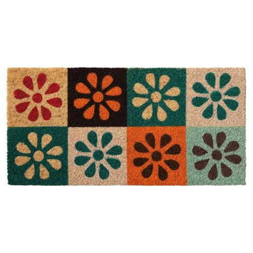 VoltShine Weiße Kokosmatte, 35 x 70 cm, rutschfest, ideal für Eingangsbereiche und Schmutzentfernung. von VoltShine