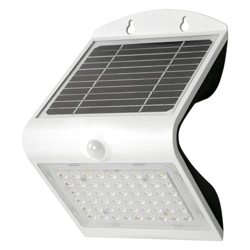 Weißes LED-Solarlicht mit Sensor, 4 W, effizient und einfach zu installieren, ideal für Außenbeleuchtung und Verbesserung der Sicherheit. von VoltShine