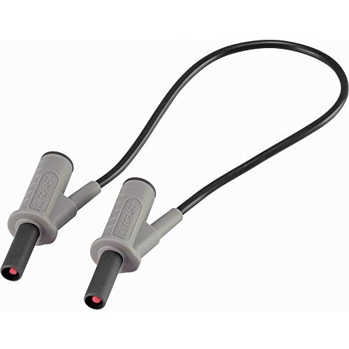 MSB-501 Sicherheitsmesskabel [Bananenstecker 4 mm Banana-Stecker 4 mm] Ultra flexibel 25,00 cm, schwarz, MSB-501 10 A von Voltcraft